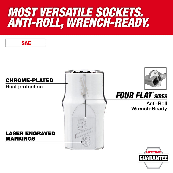 Milwaukee 12pt Socket Set - SAE 48-22-9420