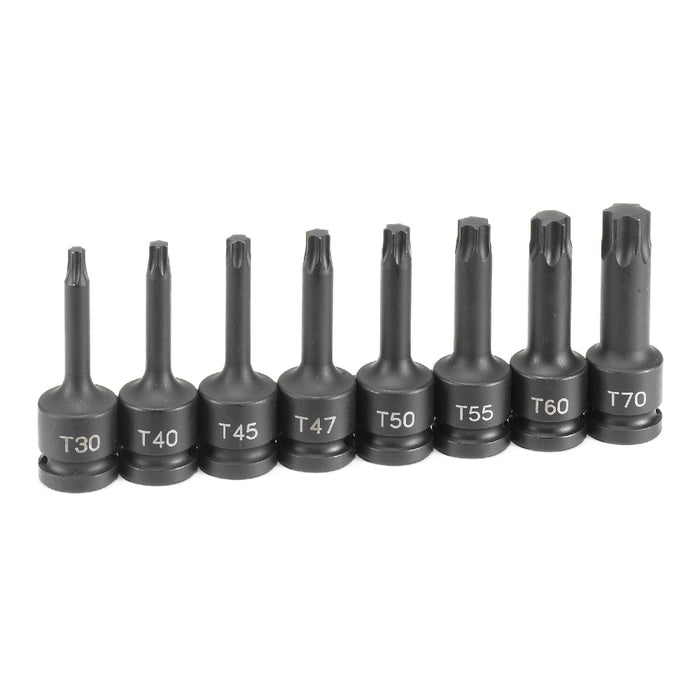 Grey Pneumatic 1/2" Drive 8 Piece Internal Star Impact Driver Set