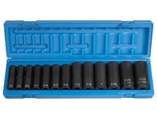 Grey Pneumatic 1/2" Drive 13 Piece Deep Set
