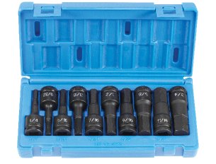 Grey Pneumatic 1/2" Drive 10 Piece Hex Driver Set