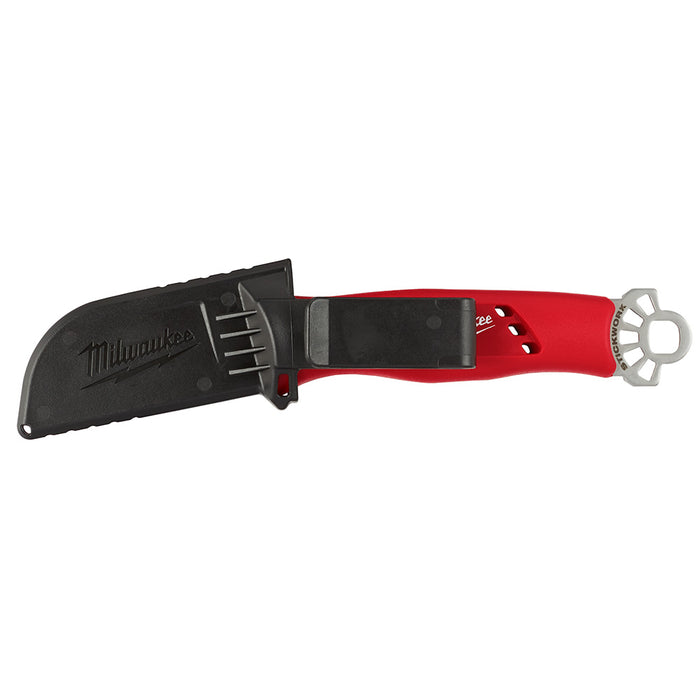 MILWAUKEE Lineman’s Blunt Tip Hawkbill Knife w/ STICKWORK™ 3 IN 1 Ring