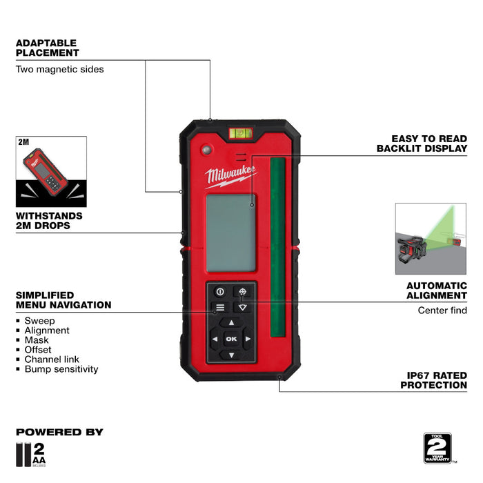MILWAUKEE M18™ Red Exterior Rotary Laser Level Kit
