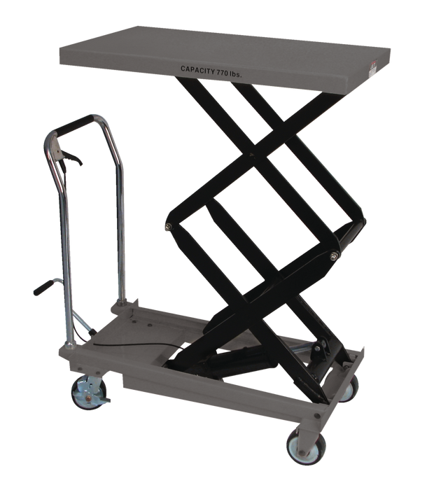 Mesa elevadora de tijera doble JET de 770 lb de capacidad