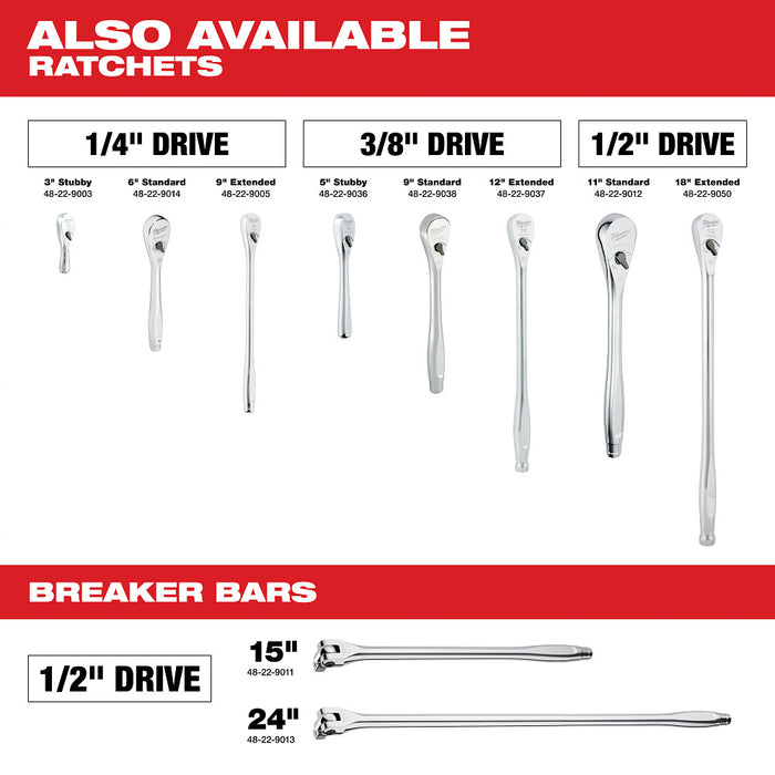MILWAUKEE 1/4” Drive 3” Ratchet