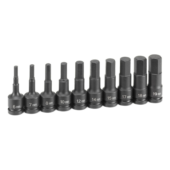 Grey Pneumatic 1/2" Drive 10 Piece Metric Hex Driver Set