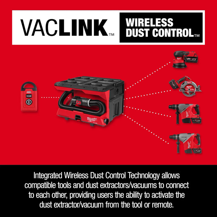 Milwaukee M18 FUEL™ 4 Gallon Wet/Dry Vacuum w/ PACKOUT™ Compatibility & VACLINK™