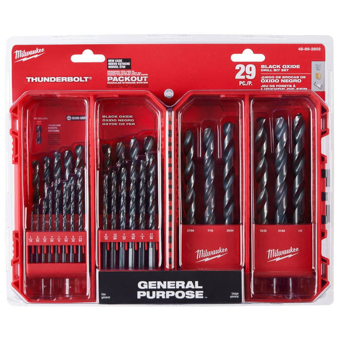 MILWAUKEE 29 PC. THUNDERBOLT® Black Oxide Drill Bit Set