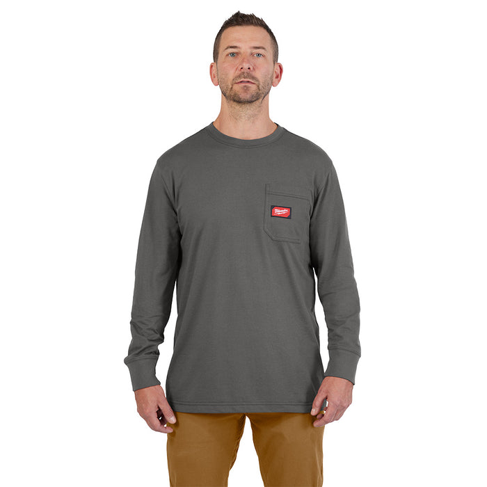 GRIDIRON™ Pocket T - LS Gray M