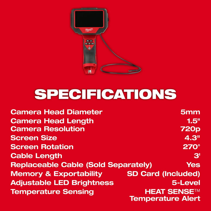 MILWAUKEE M12™ Auto Technician Borescope (Tool Only)