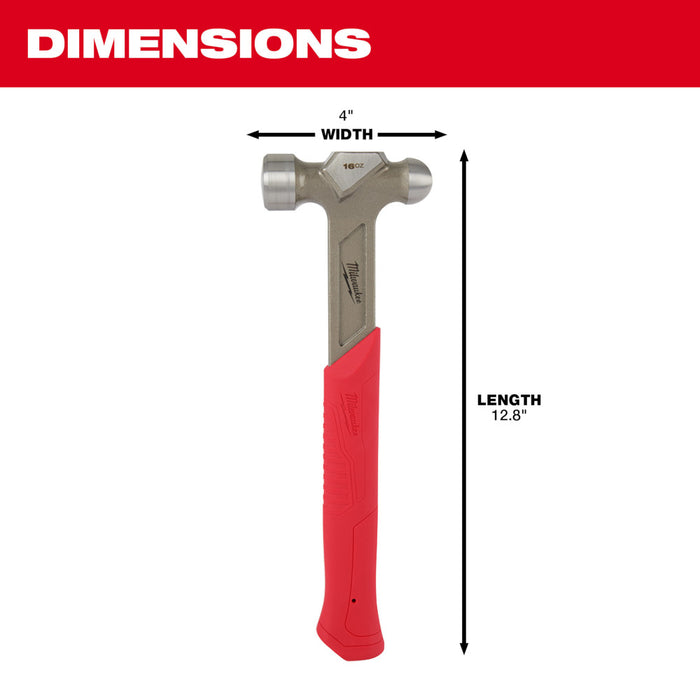 MILWAUKEE 16 oz. Steel Ball Peen Hammer