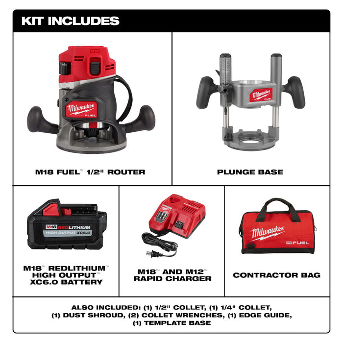MILWAUKEE M18 FUEL 1/2" Router Kit