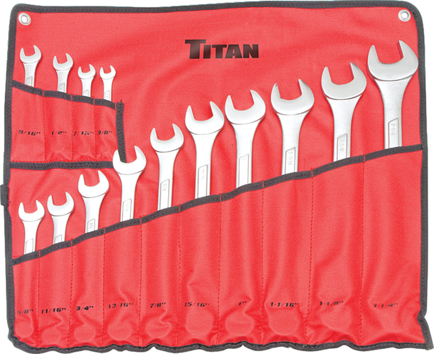 Titan 14 pc. 12 pt. SAE Raised Panel Combination