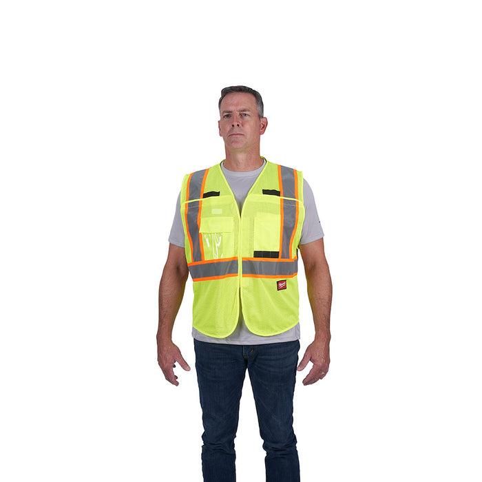MILWAUKEE Class 2 High Visibility Mesh Safety Vest (ANSI & CSI)