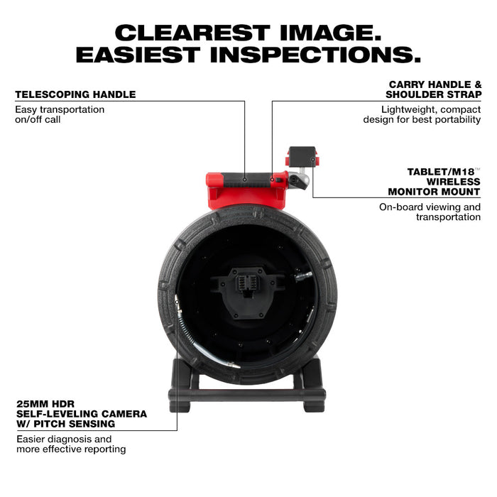 MILWAUKEE 100’ Flexible Modular Pipeline Inspection Reel