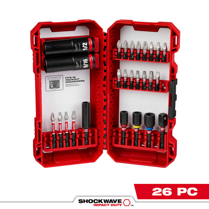 MILWAUKEE 26 PC. SHOCKWAVE IMPACT DUTY™ Drive & Fasten Set