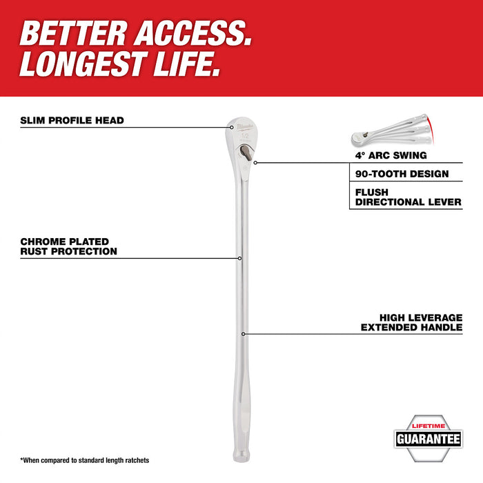 MILWAUKEE 1/2" Drive 18" Ratchet
