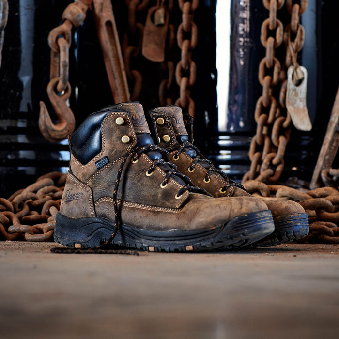 Danner Men's Caliper 6" Aluminum Toe Brown Boots 19453