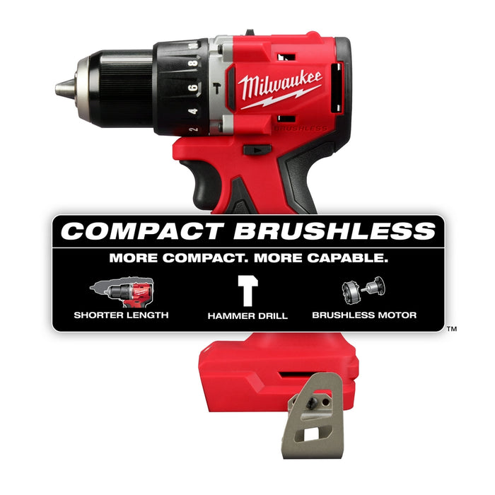 Taladro/destornillador percutor compacto MILWAUKEE M18™ de 1/2" (solo herramienta)