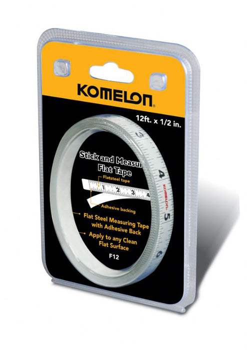 Komelon 12' x 1/2" Self-Adhesive Flat Tape