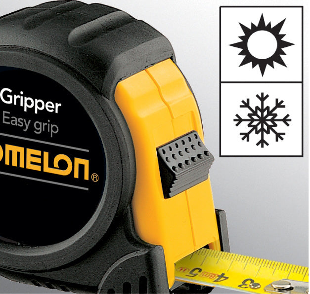 Komelon 8m x 25mm Gripper - Black Case - Metric Only