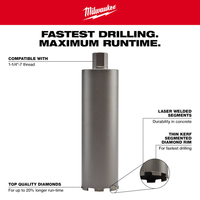 Milwaukee Tools 5" Diamond Ultra Dry Core Bit 48-17-0150