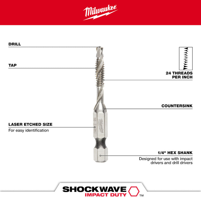 Milwaukee Tools 10-24 SAE IMPACT DRILL TAP 48-89-4872