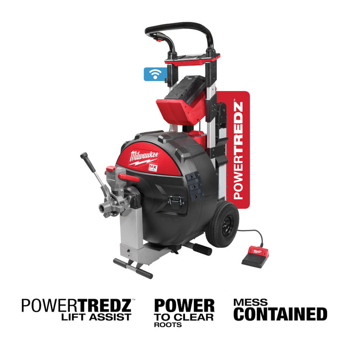 Kit de máquina de tambor para alcantarillado MILWAUKEE MX FUEL™ con POWERTREDZ™