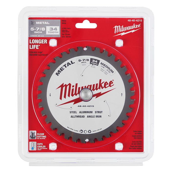 MILWAUKEE 5-7/8" 34T Circular Saw Metal Cutting Blade