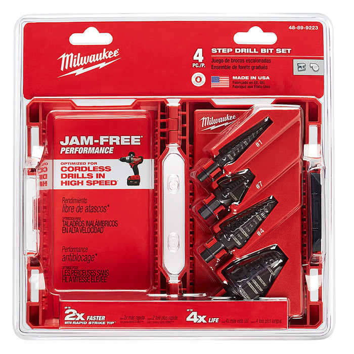 MILWAUKEE 4 PC. Step Drill Bit Set