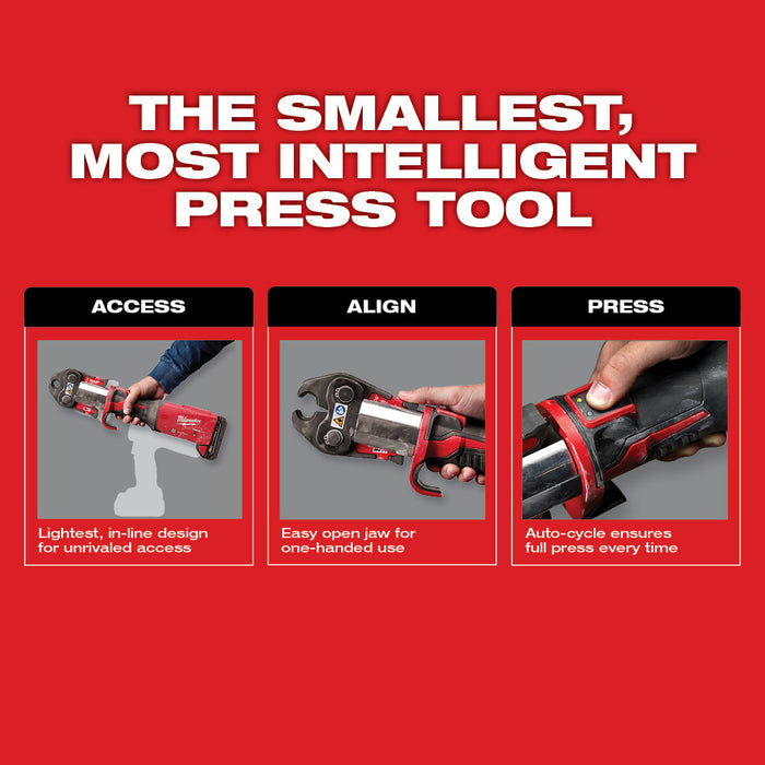 MILWAUKEE M18™ FORCE LOGIC™ Press Tool Kit w/ ONE-KEY™ w/ 1/2" - 2" CTS Jaws