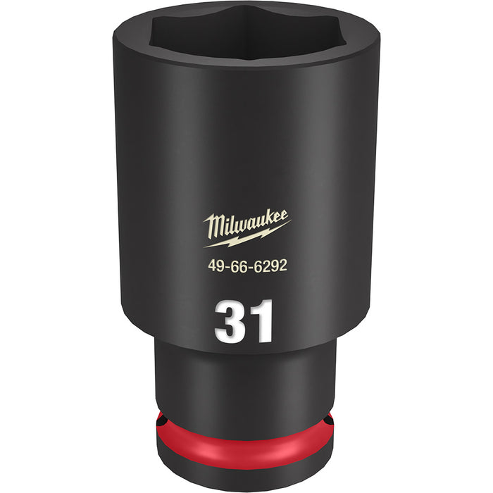 MILWAUKEE SHOCKWAVE Impact Duty 1/2" Drive 31MM Profundidad 6 puntos Dado