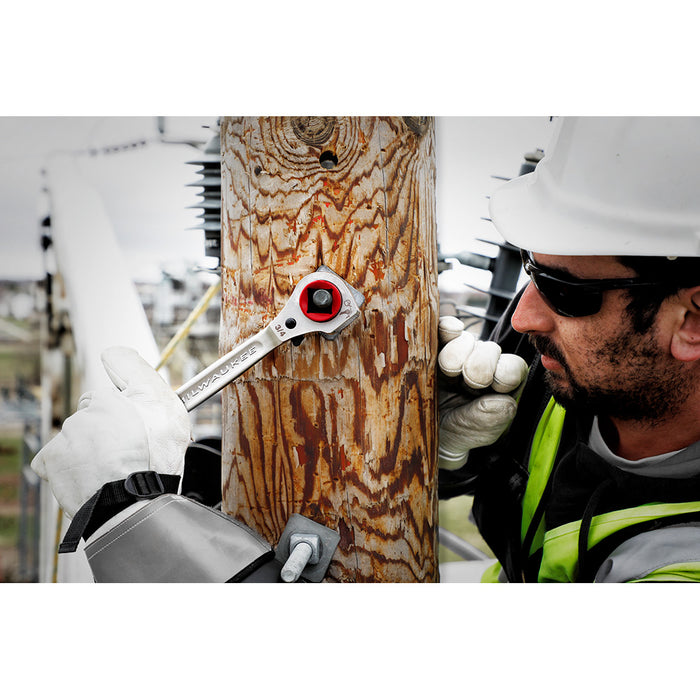 MILWAUKEE Lineman's 5 IN 1 Ratcheting Wrench w/ Milled Strike Face Q4