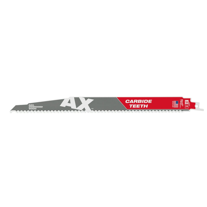 MILWAUKEE 5 TPI AX™ Nail Embedded Wood SAWZALL® Blade w/ Carbide Teeth