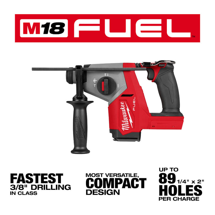Milwaukee 2908-20 M18 FUEL 18V 5/8" SDS Plus Rotary Hammer - Bare Tool