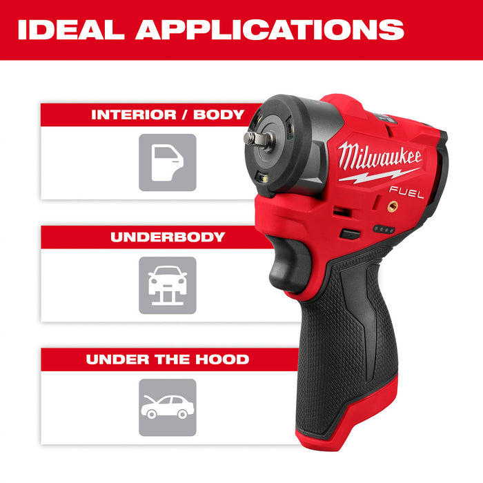 MILWAUKEE M12™ Kit de destornillador de impacto hexagonal de 1/4”