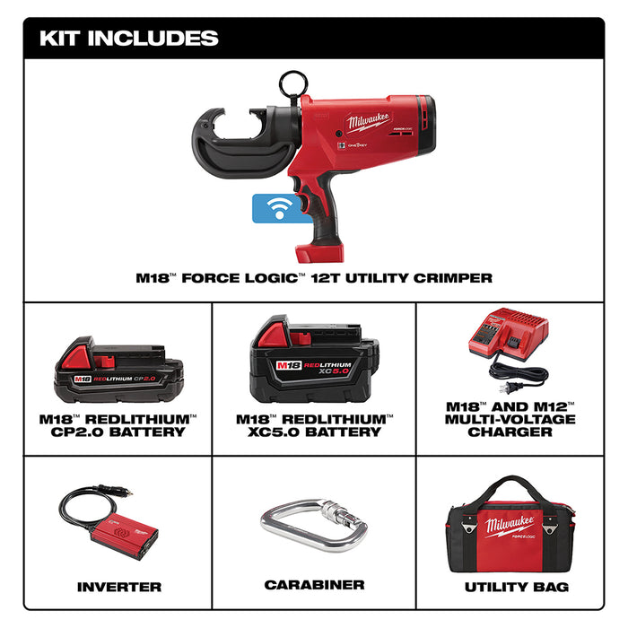 MILWAUKEE M18 FORCE LOGIC 12T Utility Crimper Kit
