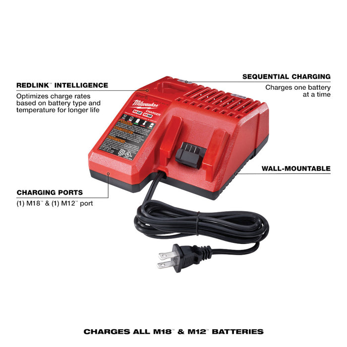 Cargador multivoltaje MILWAUKEE M18™ y M12™