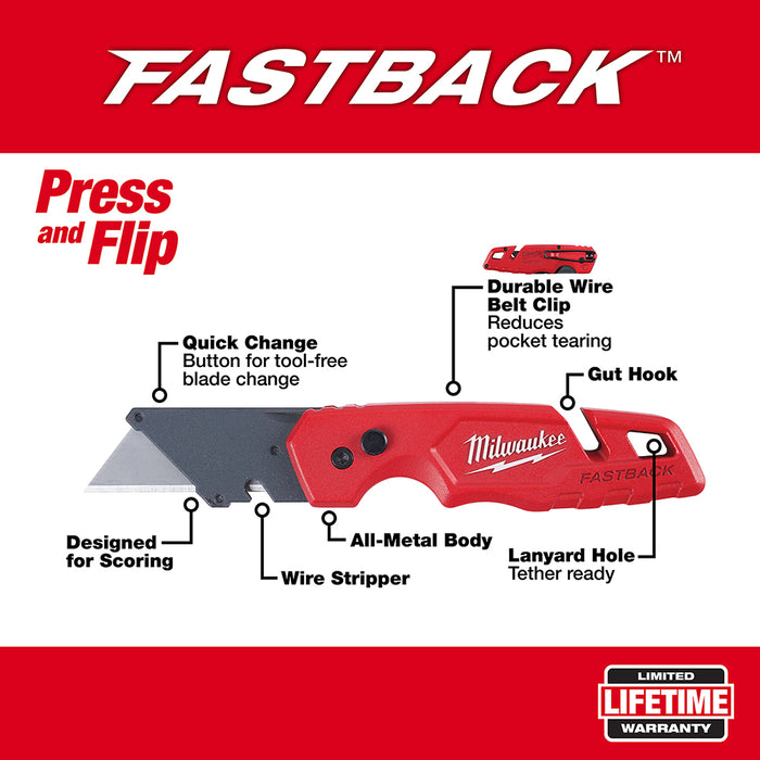 MILWAUKEE FASTBACK™ Folding Utility Knife