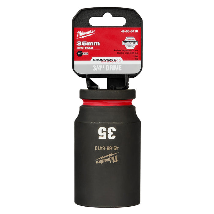 MILWAUKEE SHOCKWAVE Impact Duty 3/4" Drive 35MM Deep 6 Point Socket