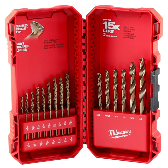 MILWAUKEE 23 PIEZAS. Juego de brocas de cobalto RED HELIX™