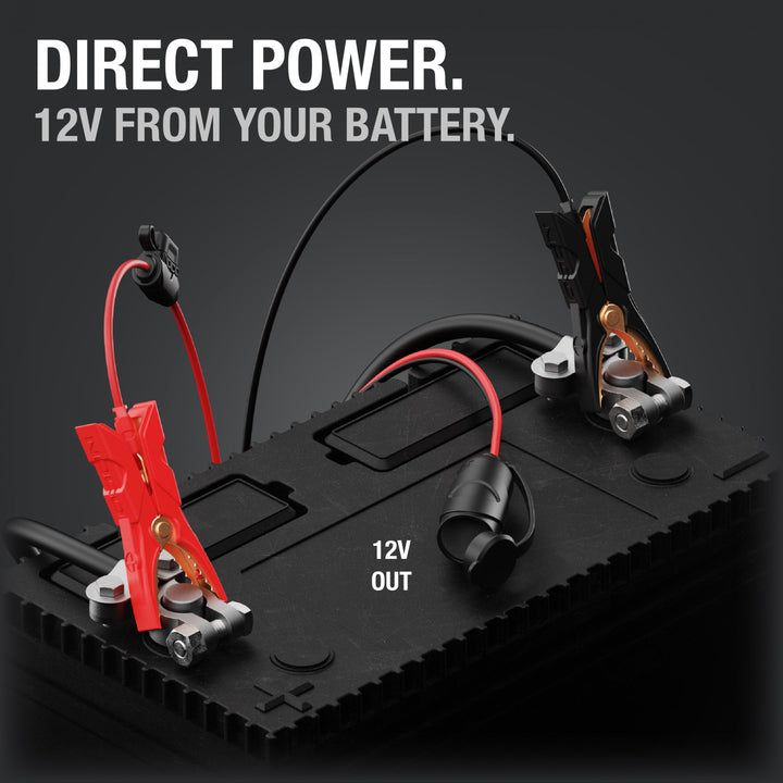 NOCO 12V Plug w/ Battery Clamps