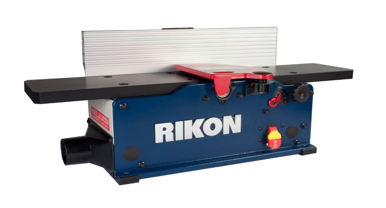 Ensambladora de banco RIKON de 6" con cabezal cortador estilo helicoidal y mesa de aluminio con revestimiento SP