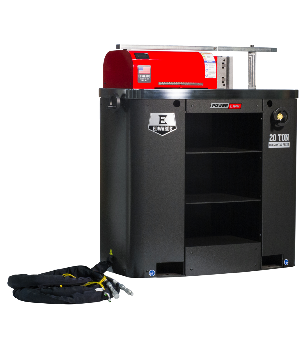 EDWARDS 20 Ton Horizontal Press & Portable Power Unit — The Power Tool