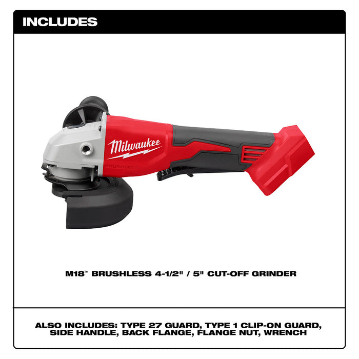 MILWAUKEE M18™ 4-1/2" / 5" Cut-Off Grinder w/ Paddle Switch (Tool Only)