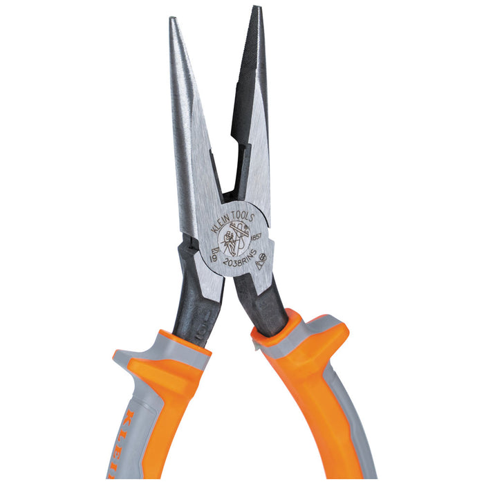 KLEIN TOOLS 8" Insulated Long Nose Side Cutting Pliers