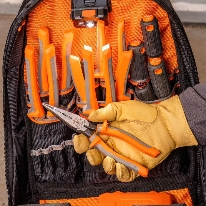 KLEIN TOOLS 8" Insulated Long Nose Side Cutting Pliers