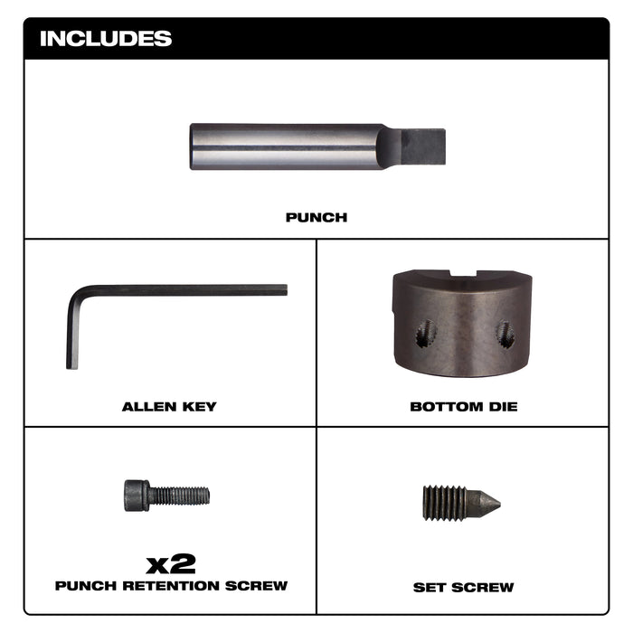 Milwaukee M18 10Ga Nibbler Punch & Die Set 48-44-0274