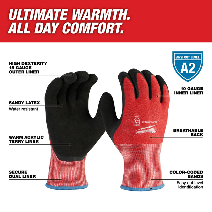 MILWAUKEE Cut Level 2 Winter Dipped Gloves