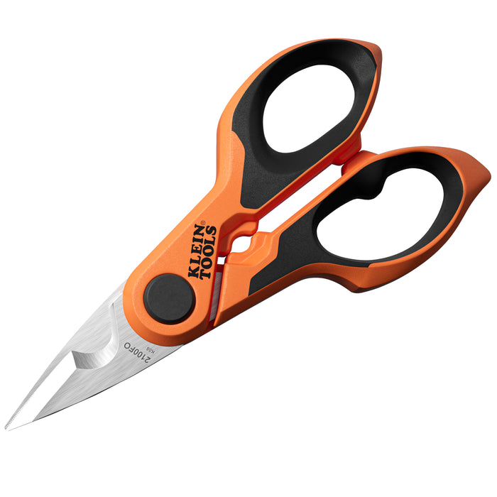 KLEIN TOOLS Compact Cable Stripping Electrician Scissors, 6-Inch 2100FO