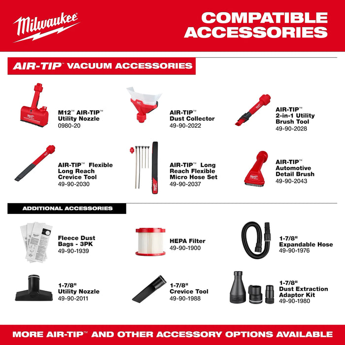 Milwaukee M18 FUEL™ 4 Gallon Wet/Dry Vacuum w/ PACKOUT™ Compatibility & VACLINK™